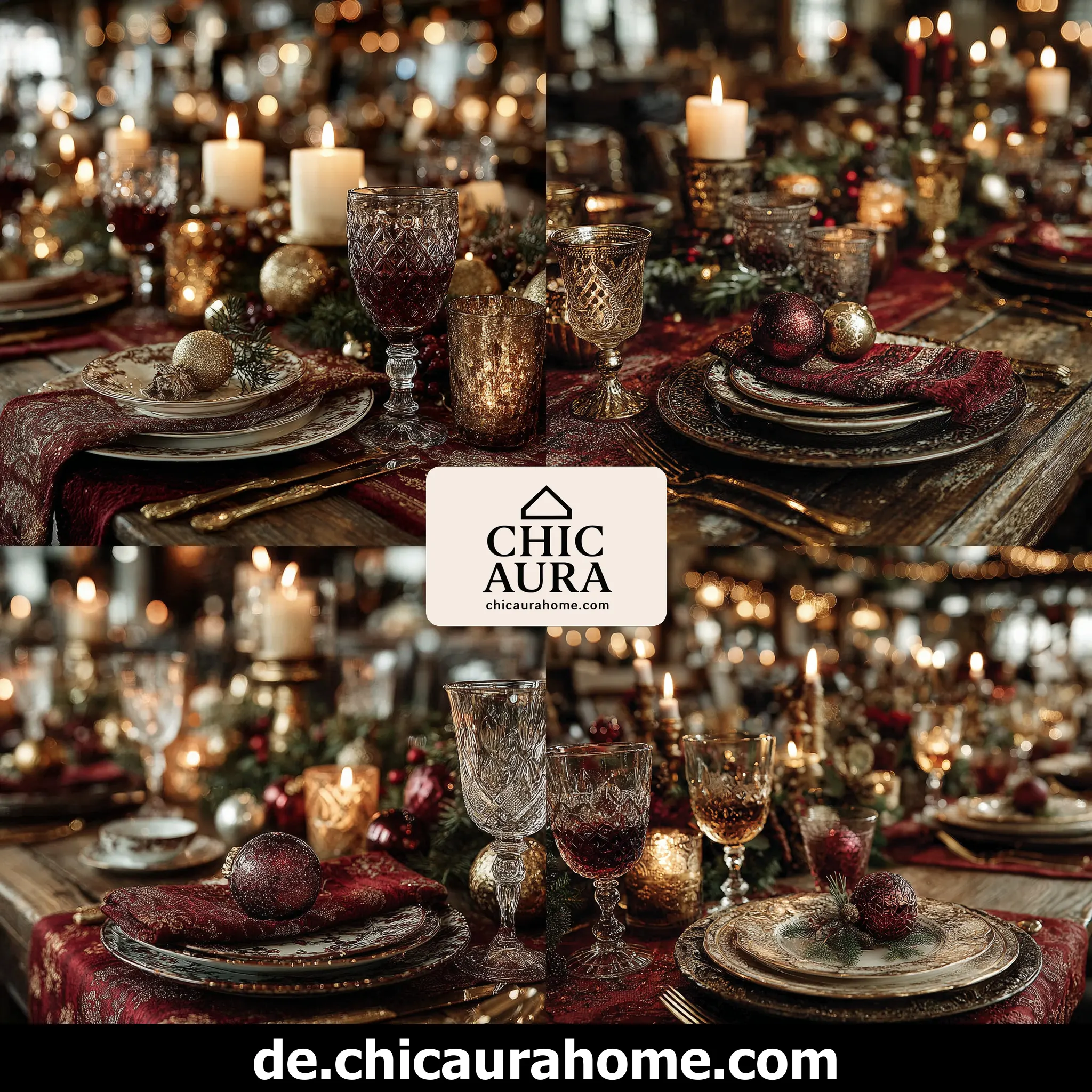 esstisch dekoration festlich