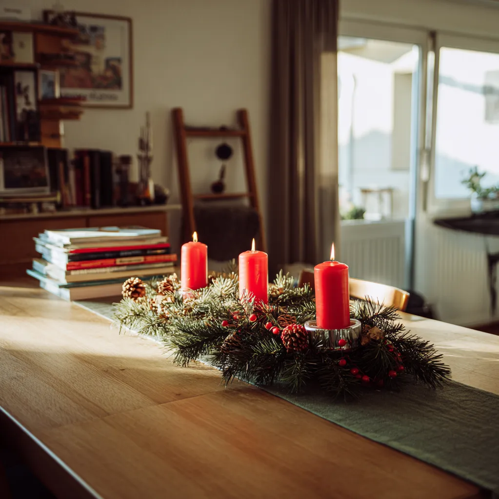 adventkranz ideen länglich