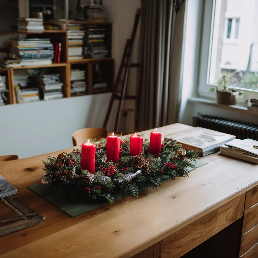 adventkranz ideen länglich