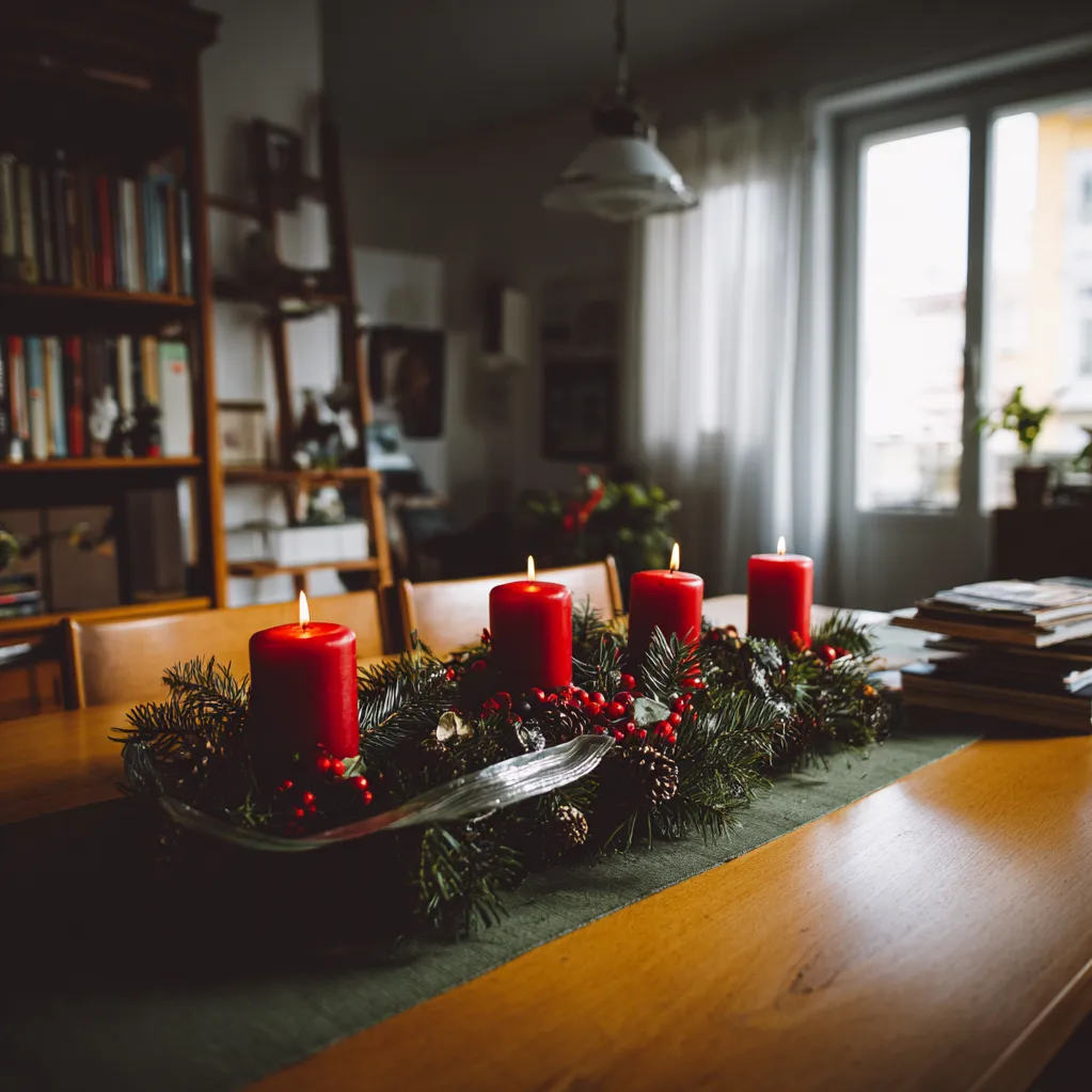 adventkranz ideen länglich