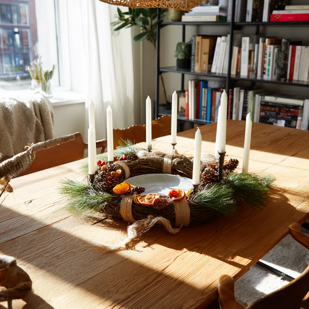 adventkranz ideen natur selber machen