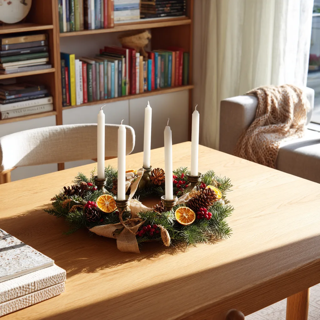 adventkranz ideen natur selber machen