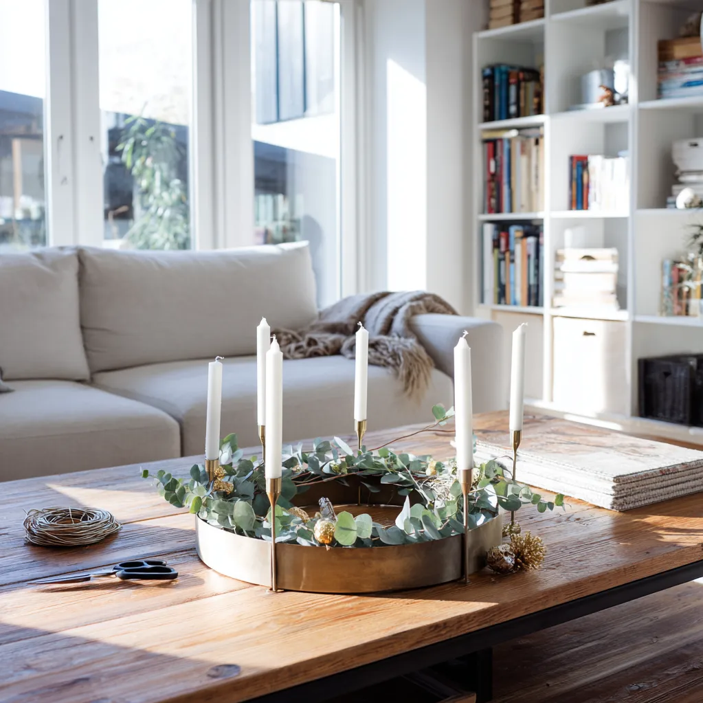 adventkranz modern diy