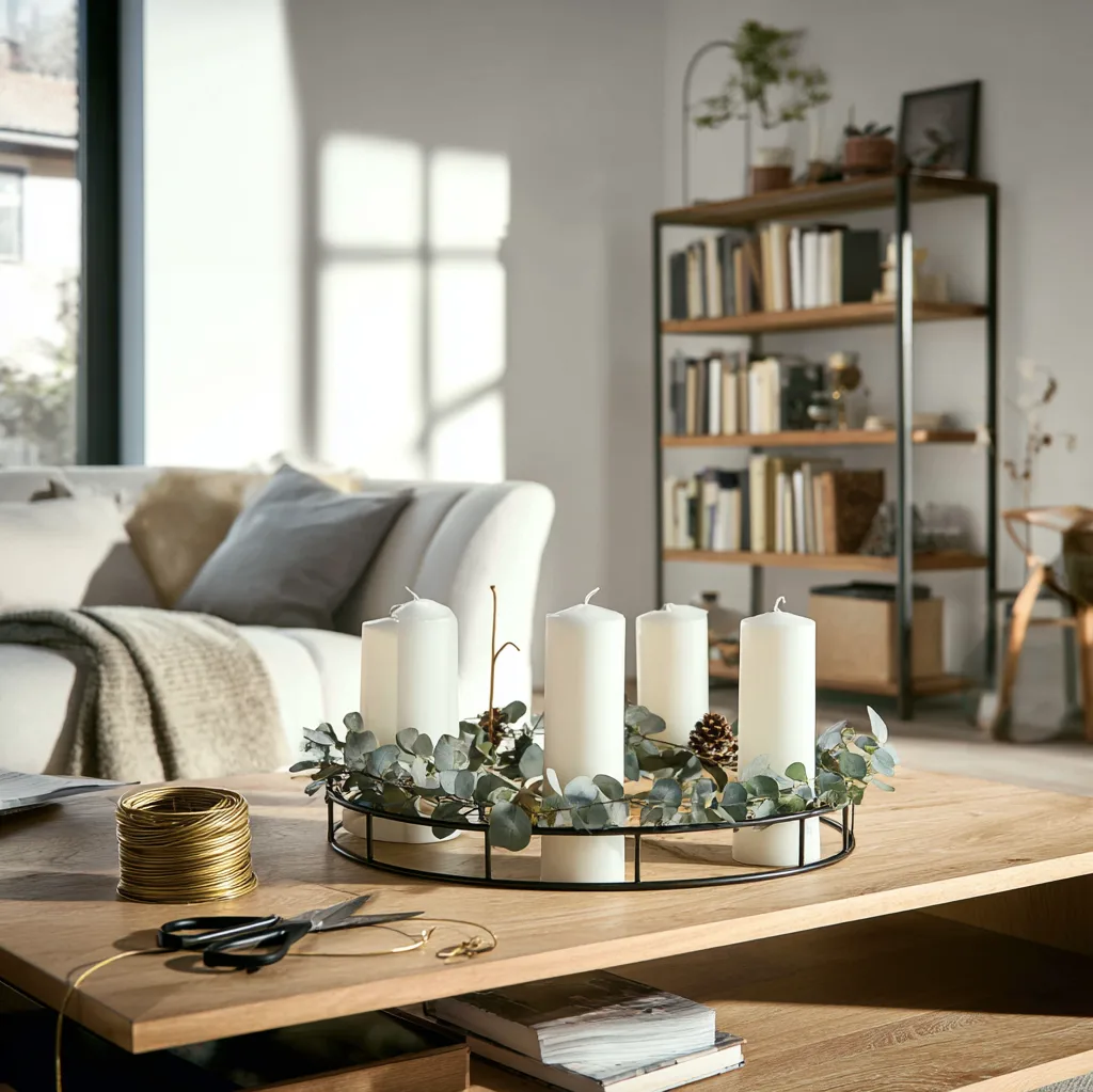 adventkranz modern diy