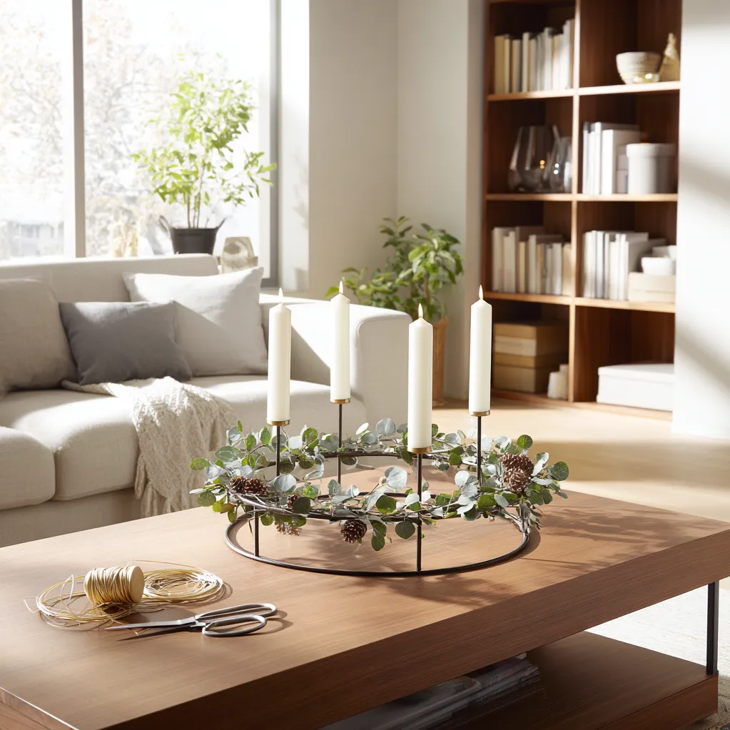 adventkranz modern diy