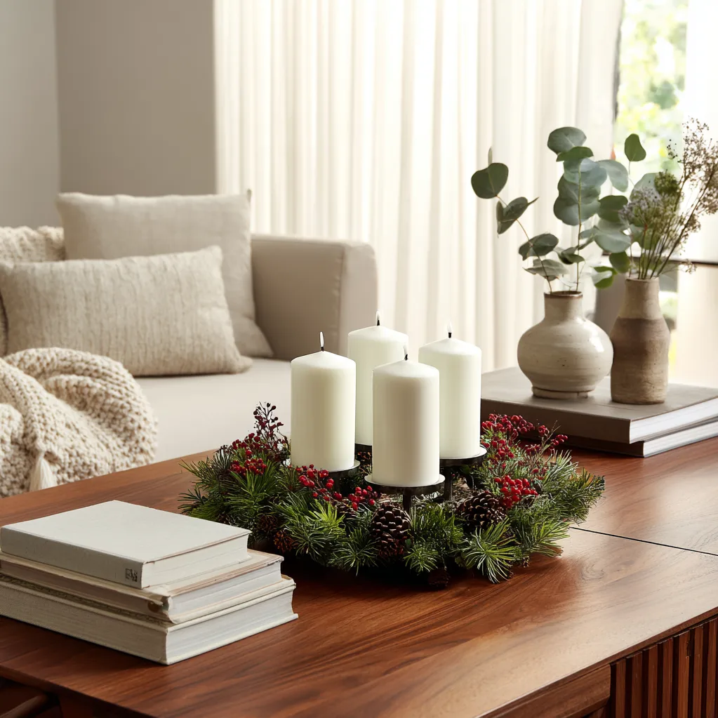 adventkranz modern stabkerzen