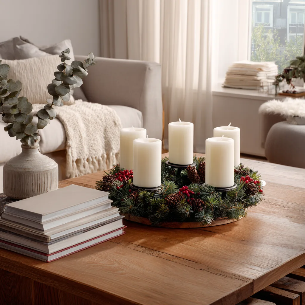 adventkranz modern stabkerzen