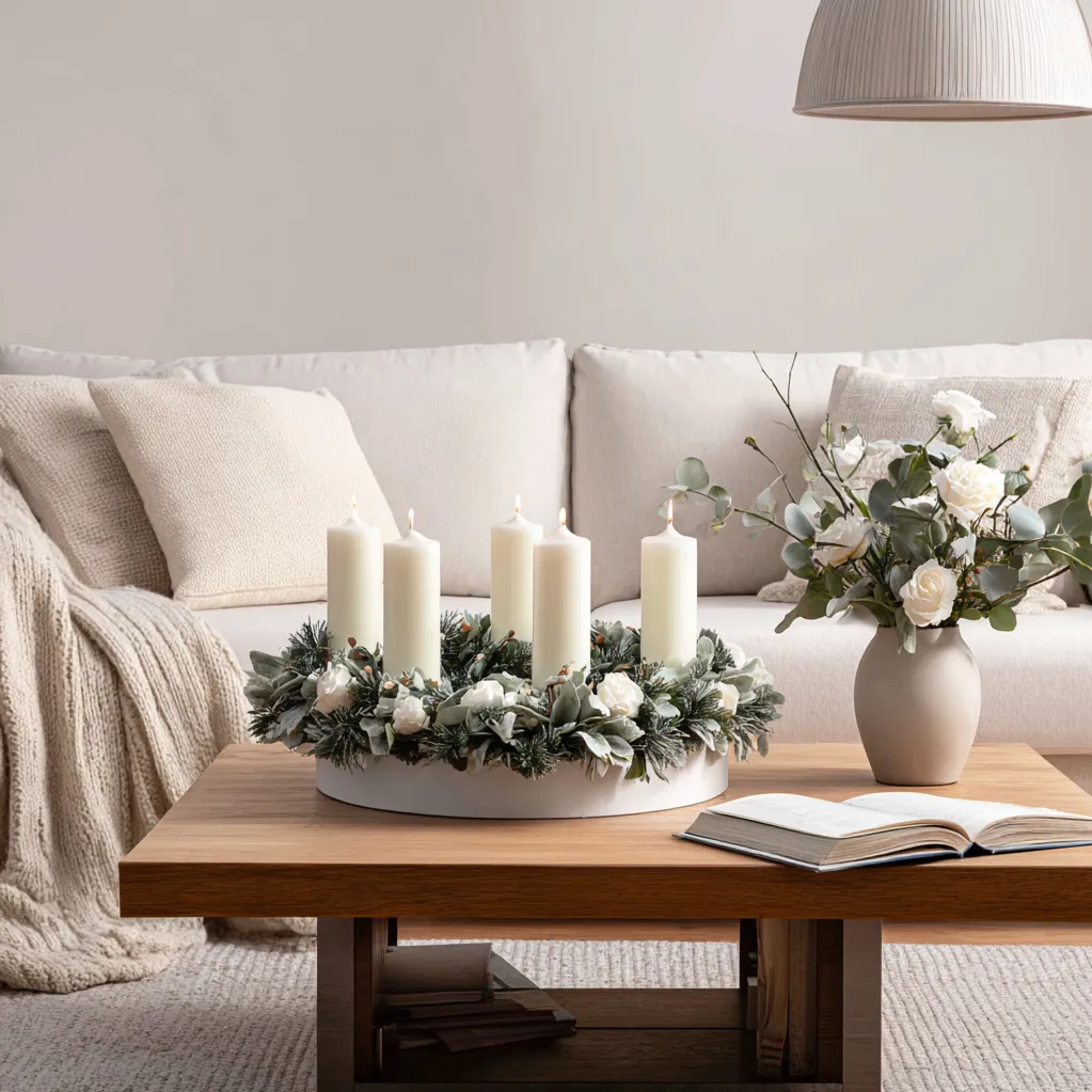 adventskränze trend 2025 weiß