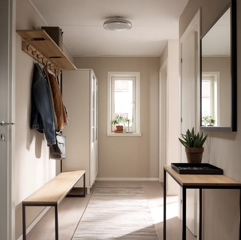 eingangsbereich einrichten schmaler flur