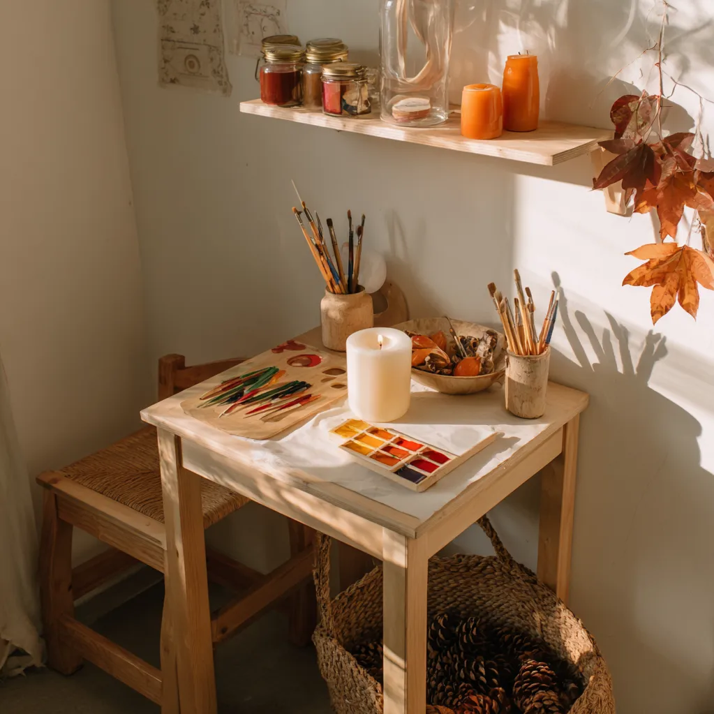 kerzen bemalen herbst