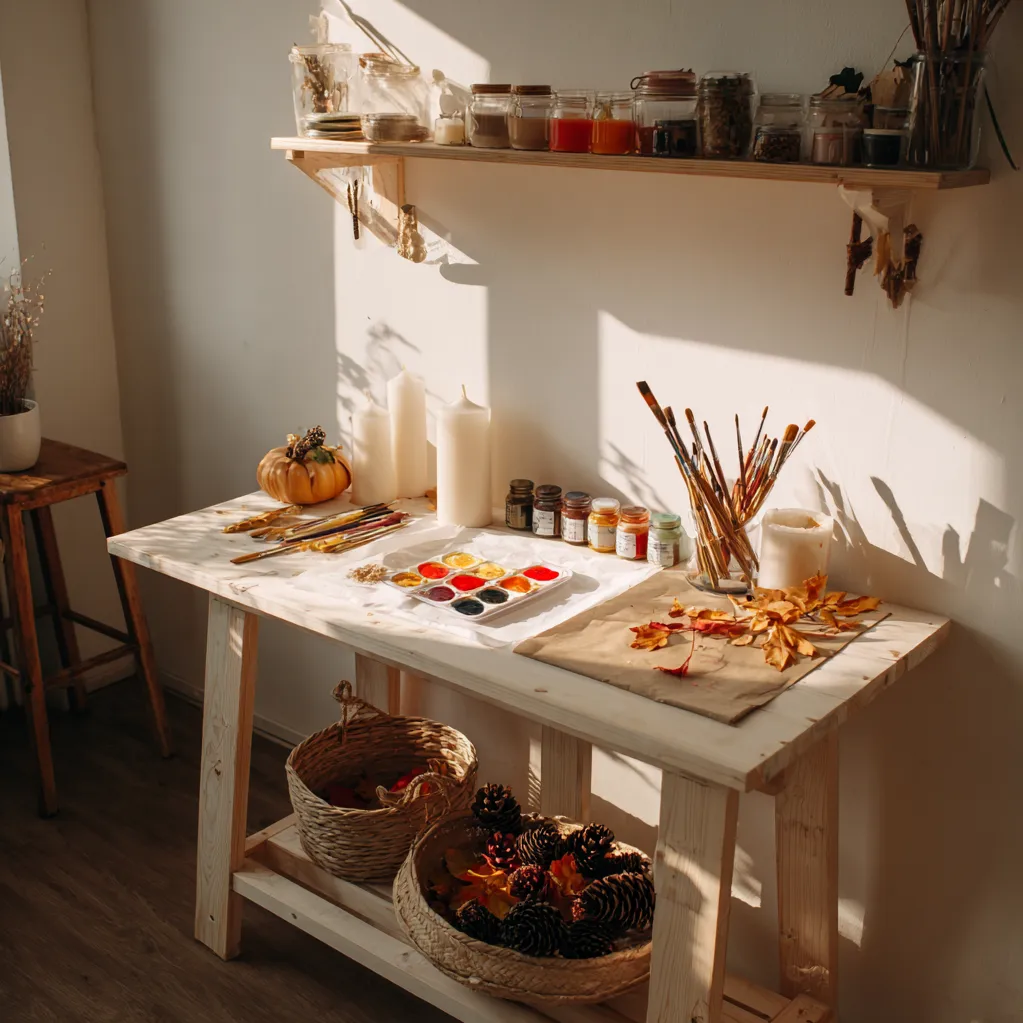 kerzen bemalen herbst