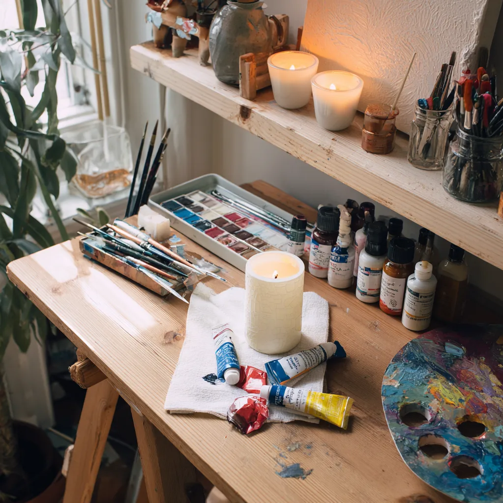 kerzen bemalen mit acryl