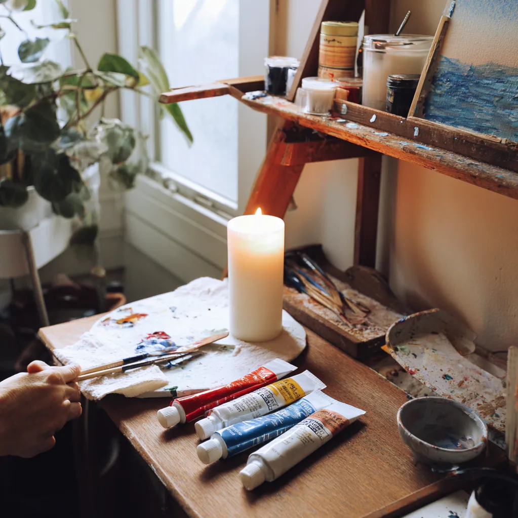 kerzen bemalen mit acryl