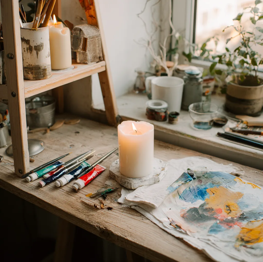 kerzen bemalen mit acryl