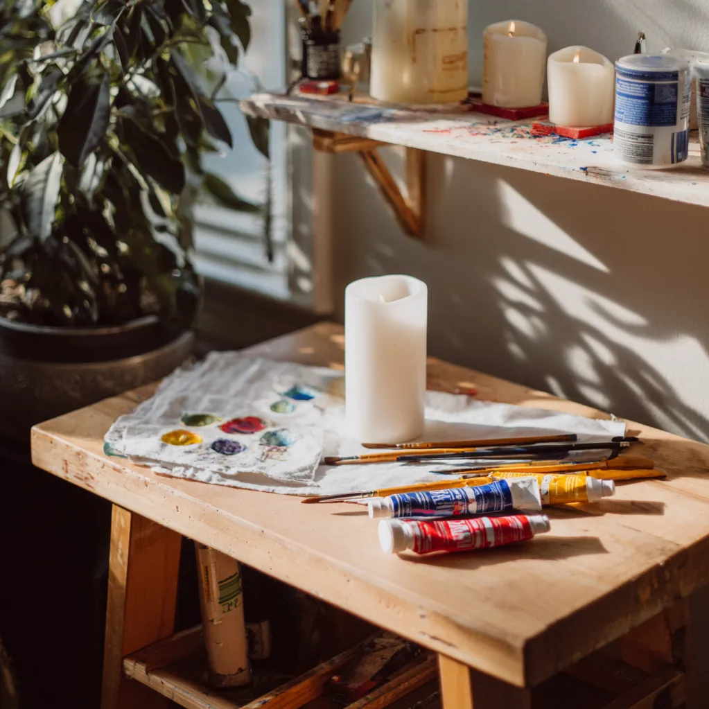 kerzen bemalen mit acryl