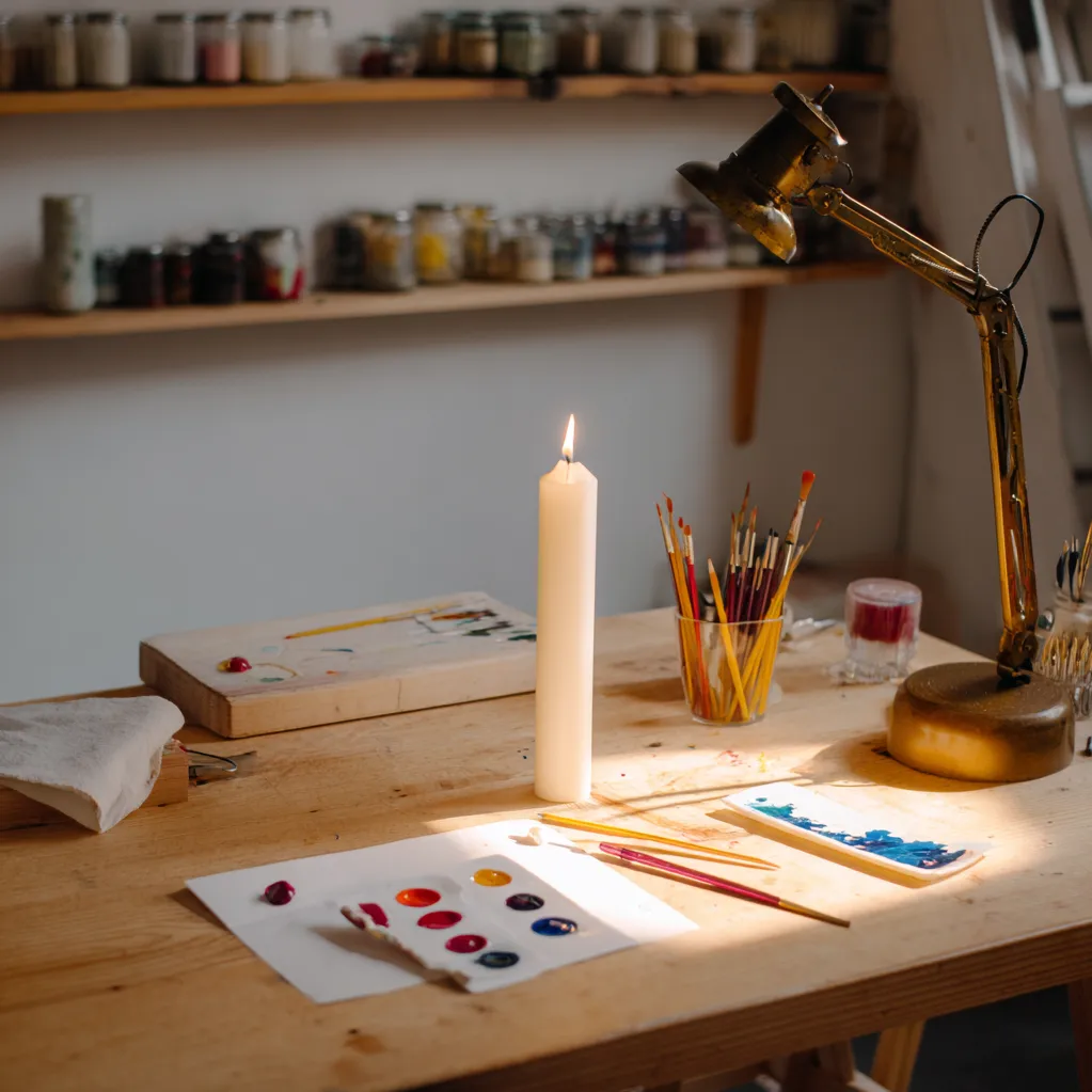 kerzen bemalen mit wachs