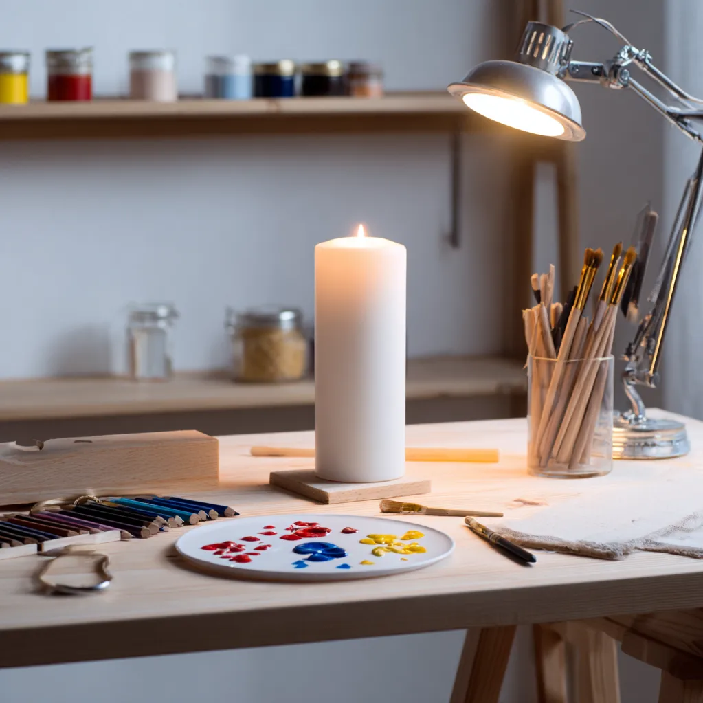 kerzen bemalen mit wachs