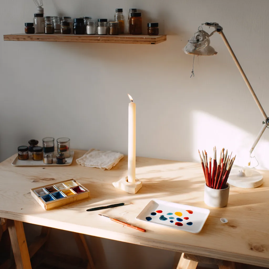 kerzen bemalen mit wachs