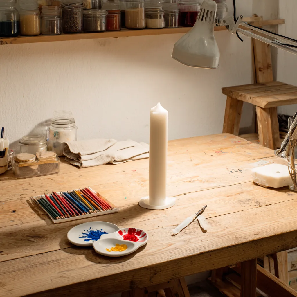 kerzen bemalen mit wachs