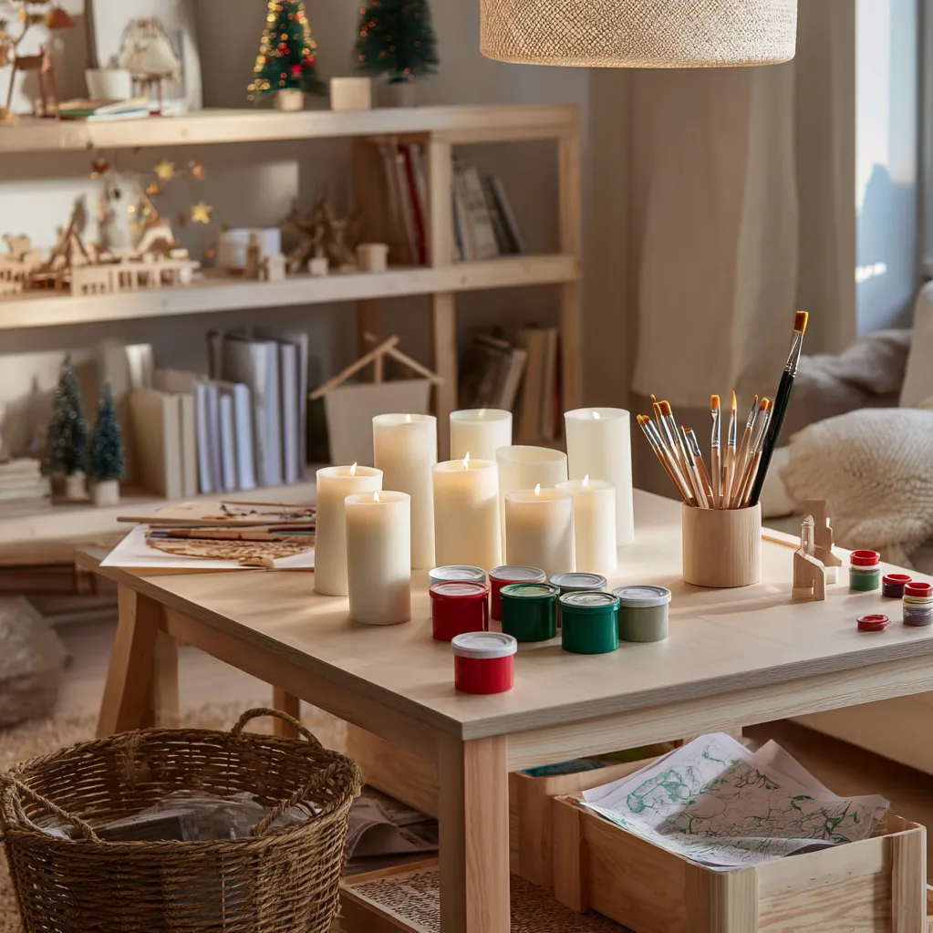 kerzen bemalen weihnachten
