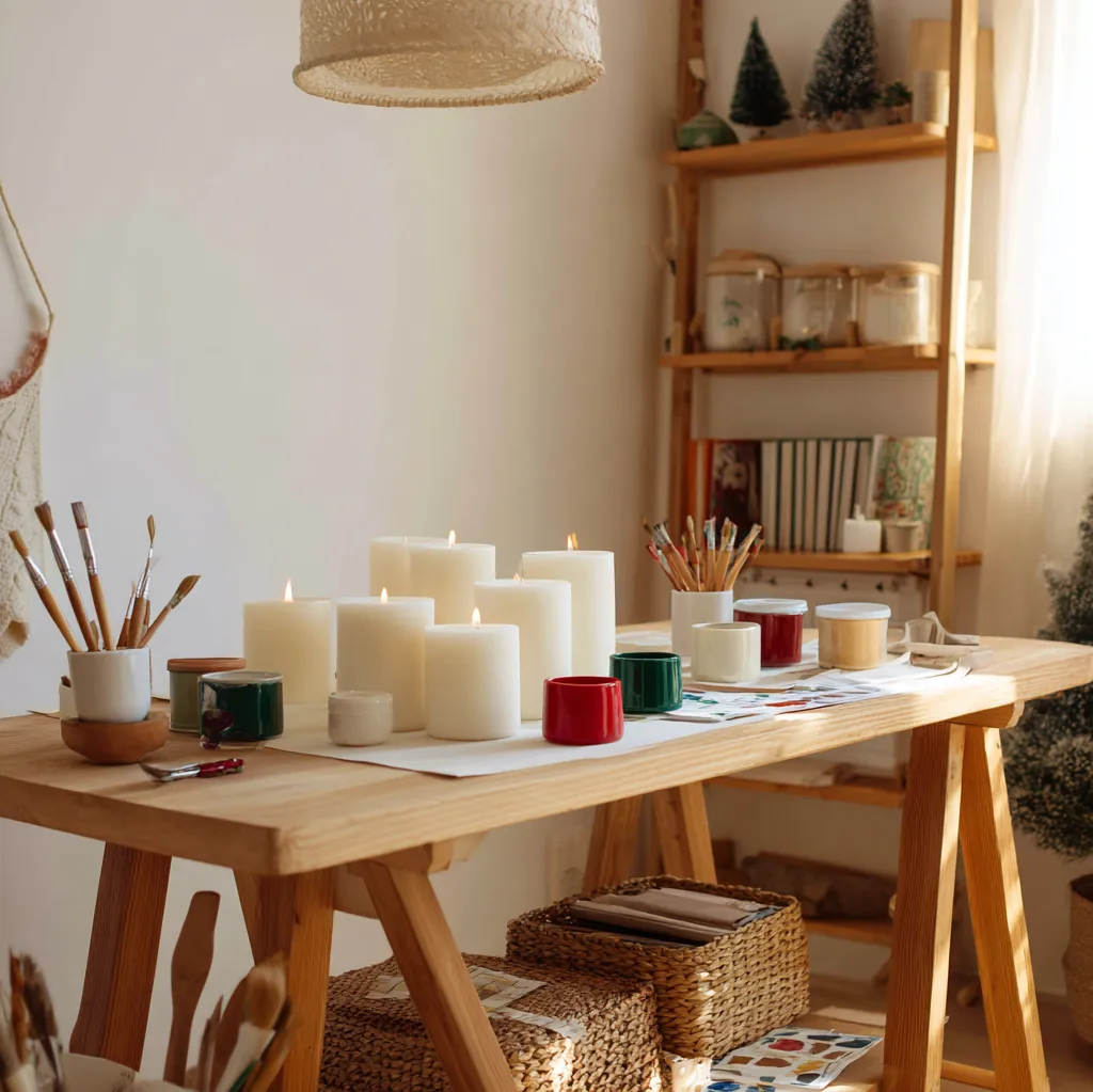 kerzen bemalen weihnachten