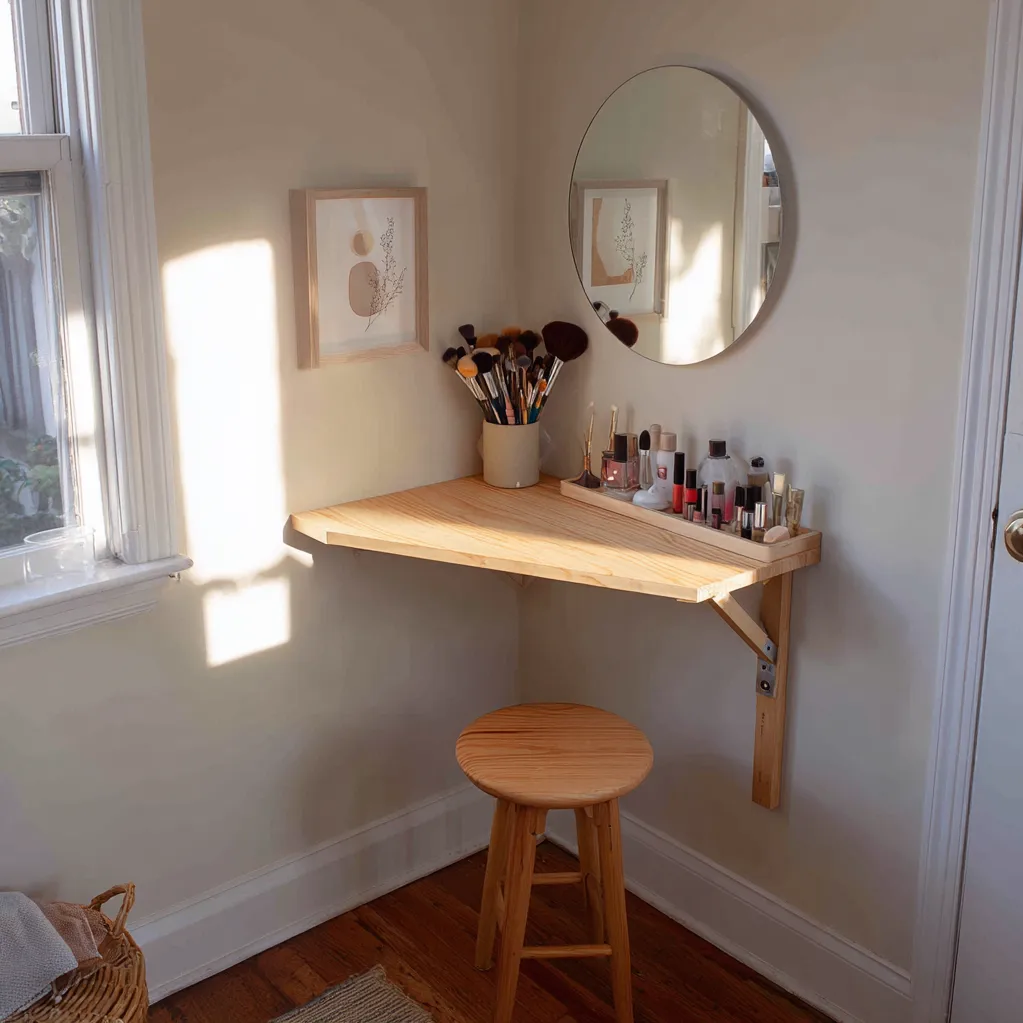 schminktisch ideen wenig platz diy