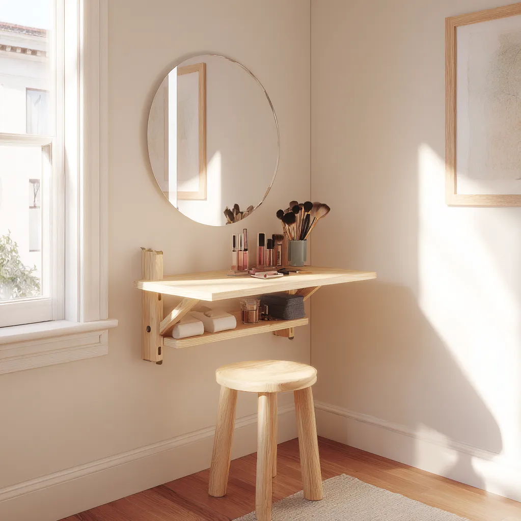 schminktisch ideen wenig platz diy