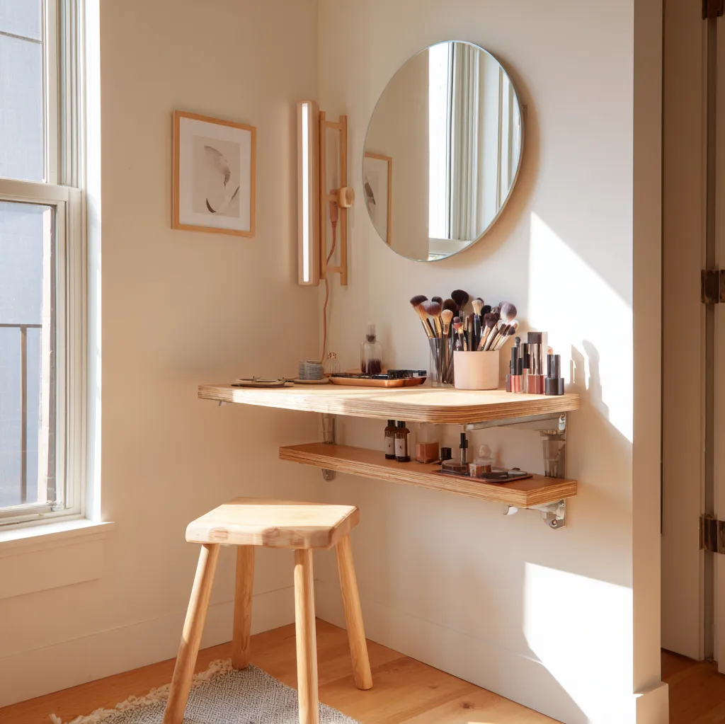 schminktisch ideen wenig platz diy