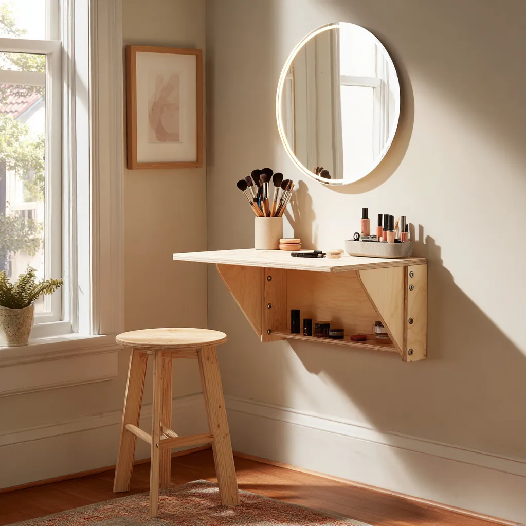 schminktisch ideen wenig platz diy