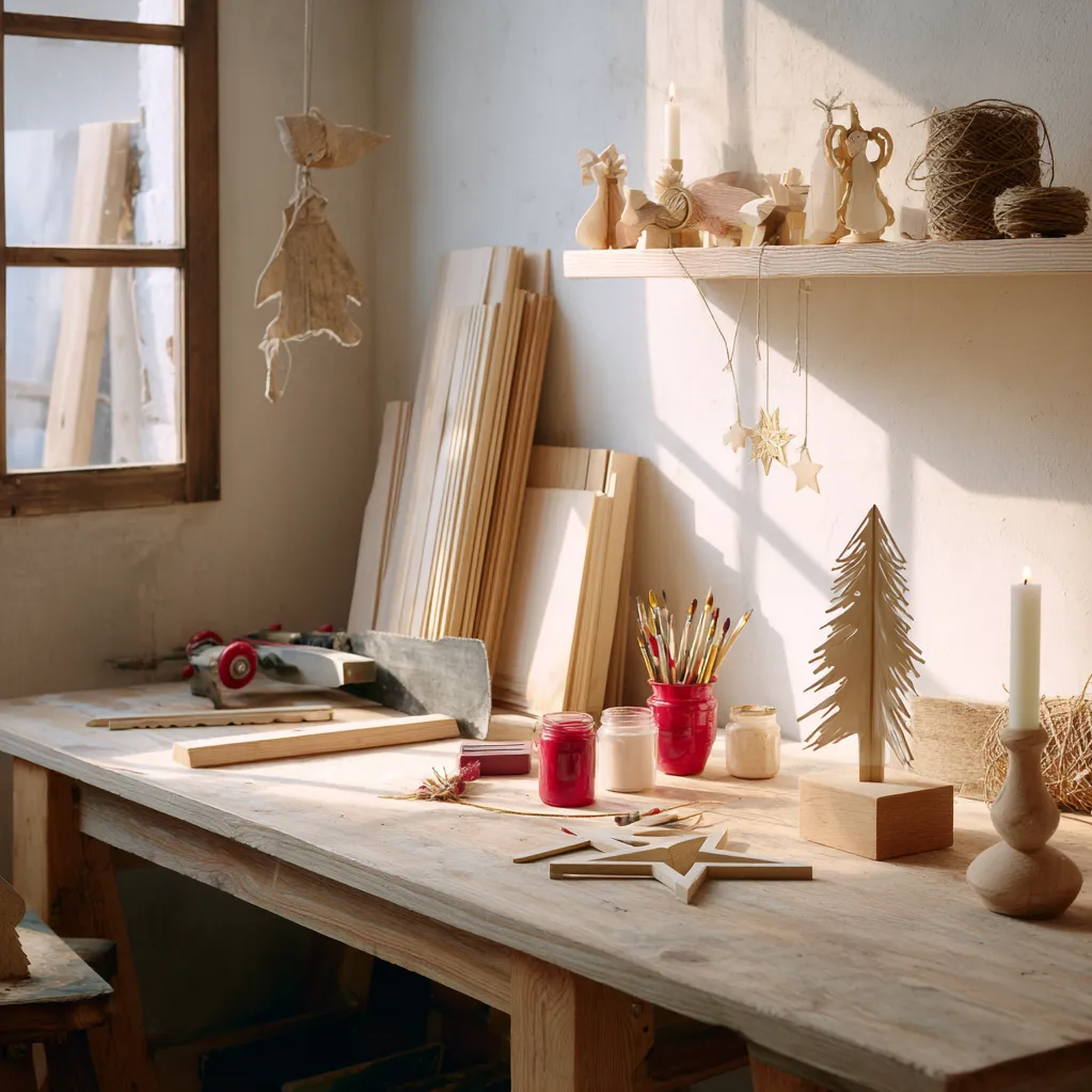 weihnachtsdekoration basteln holz