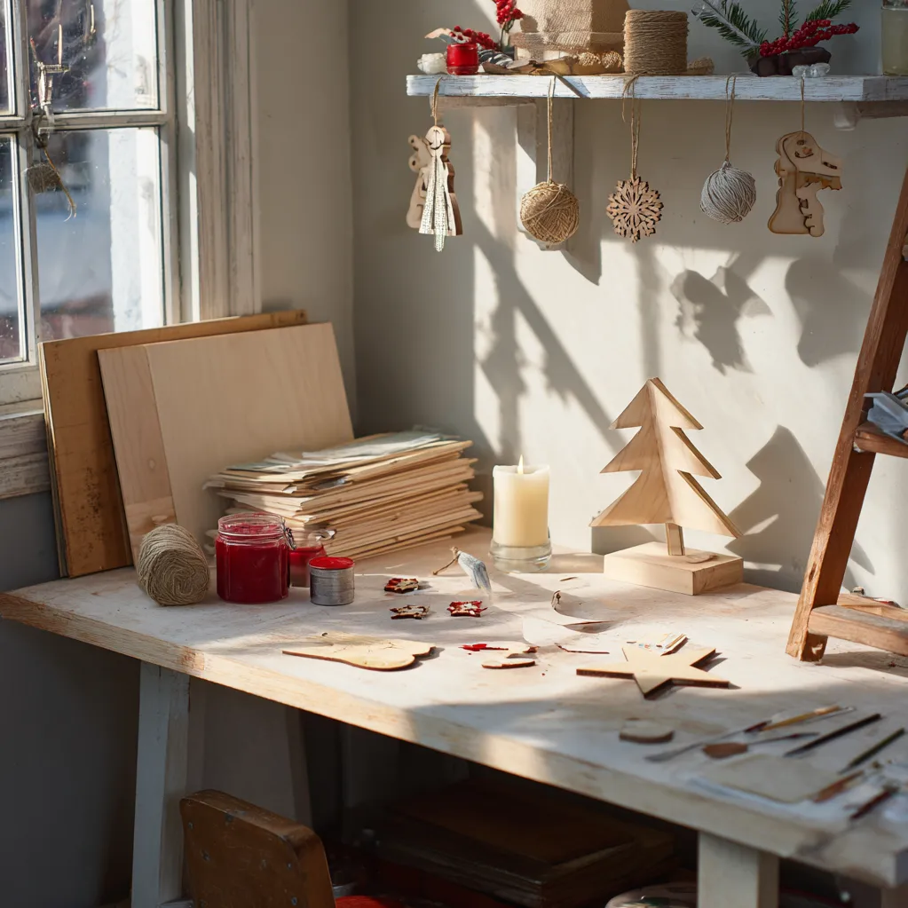 weihnachtsdekoration basteln holz
