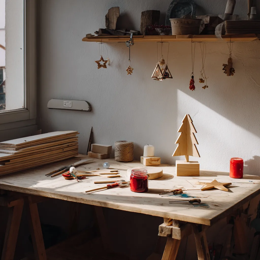 weihnachtsdekoration basteln holz
