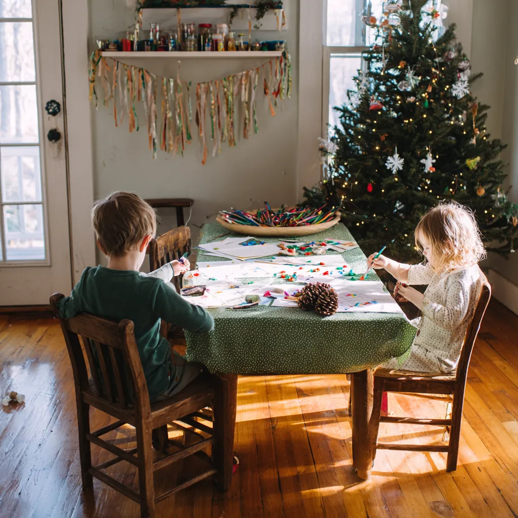 weihnachtsdekoration basteln mit kindern