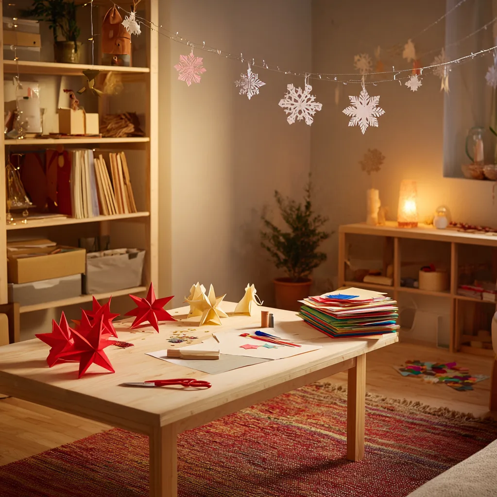 weihnachtsdekoration basteln mit papier