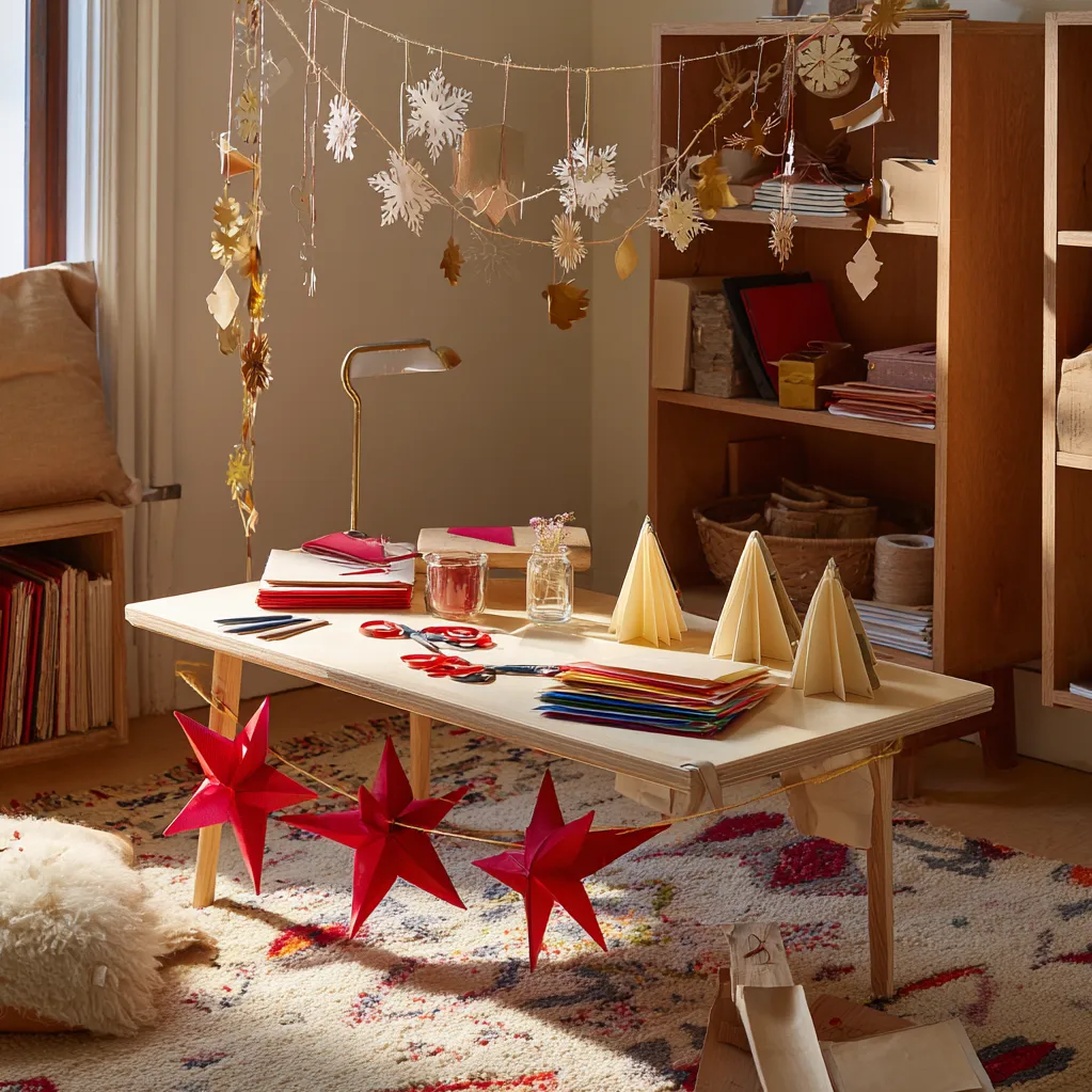 weihnachtsdekoration basteln mit papier
