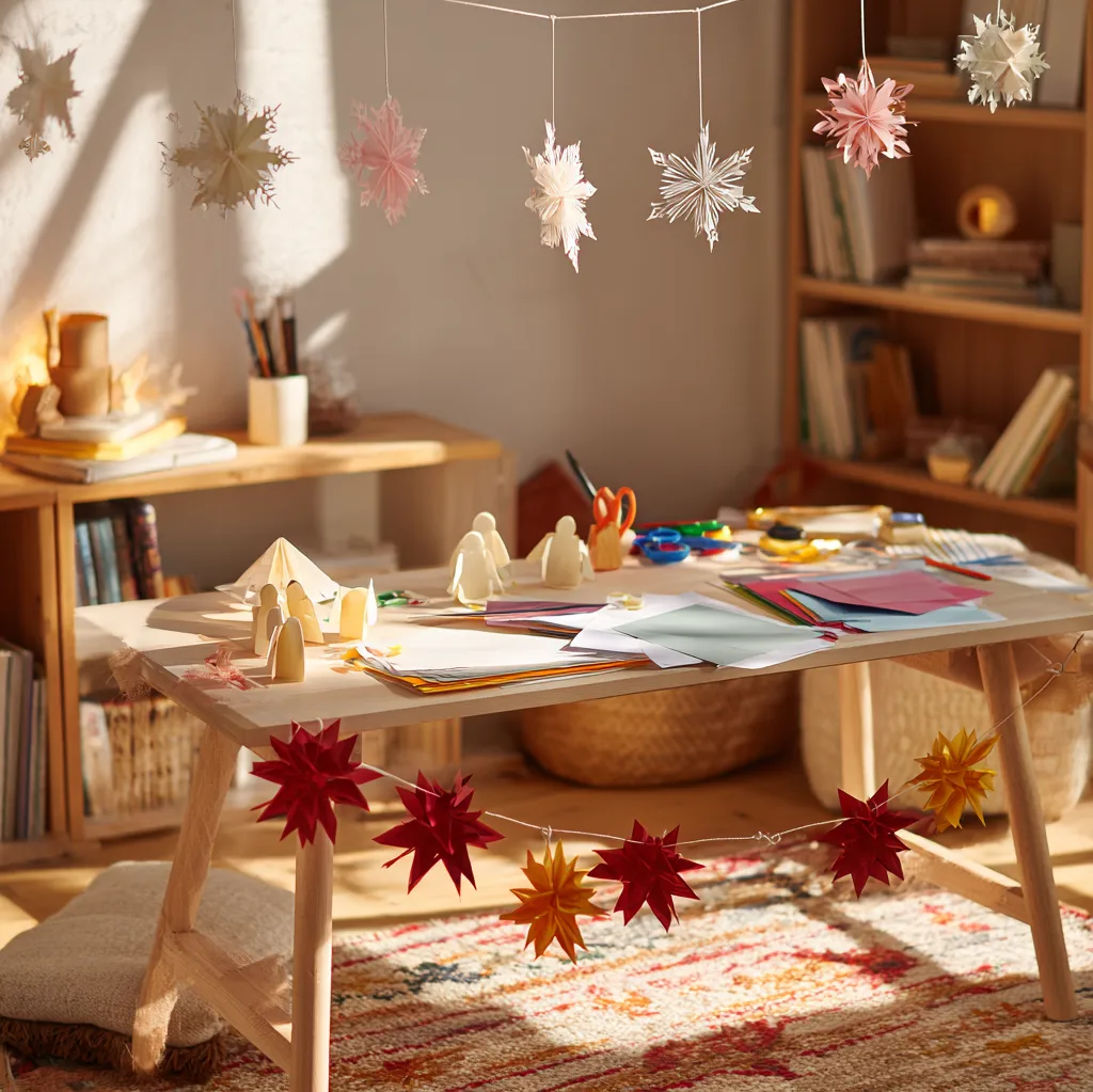 weihnachtsdekoration basteln mit papier