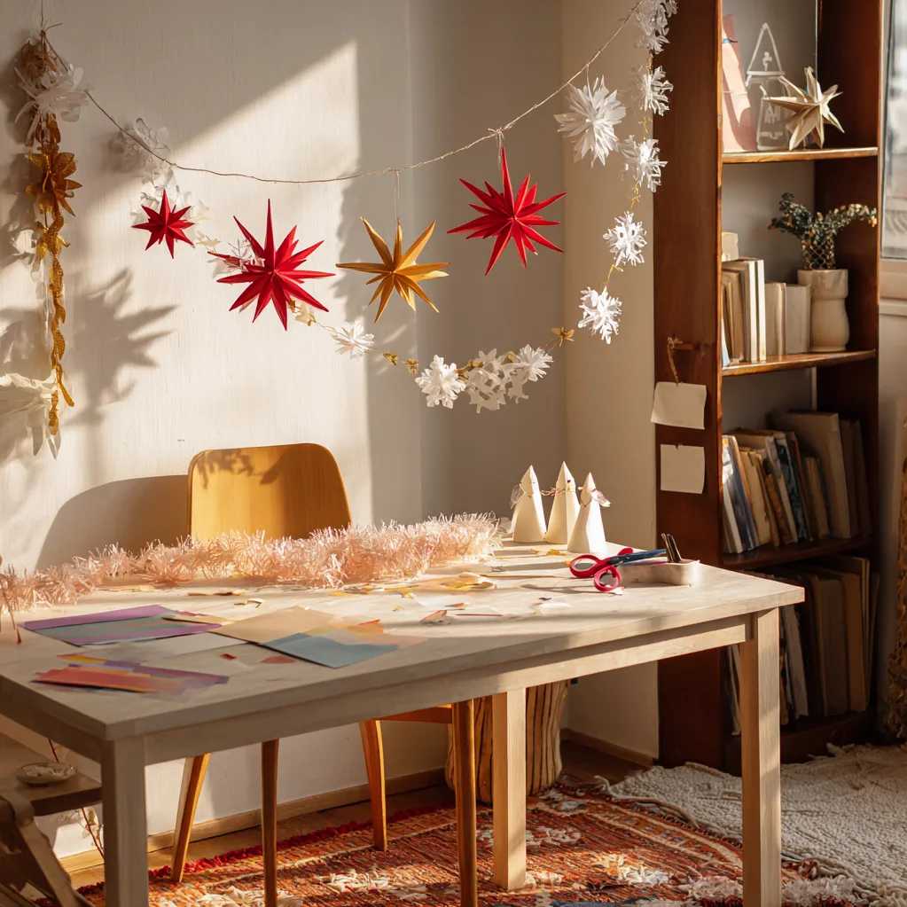 weihnachtsdekoration basteln mit papier