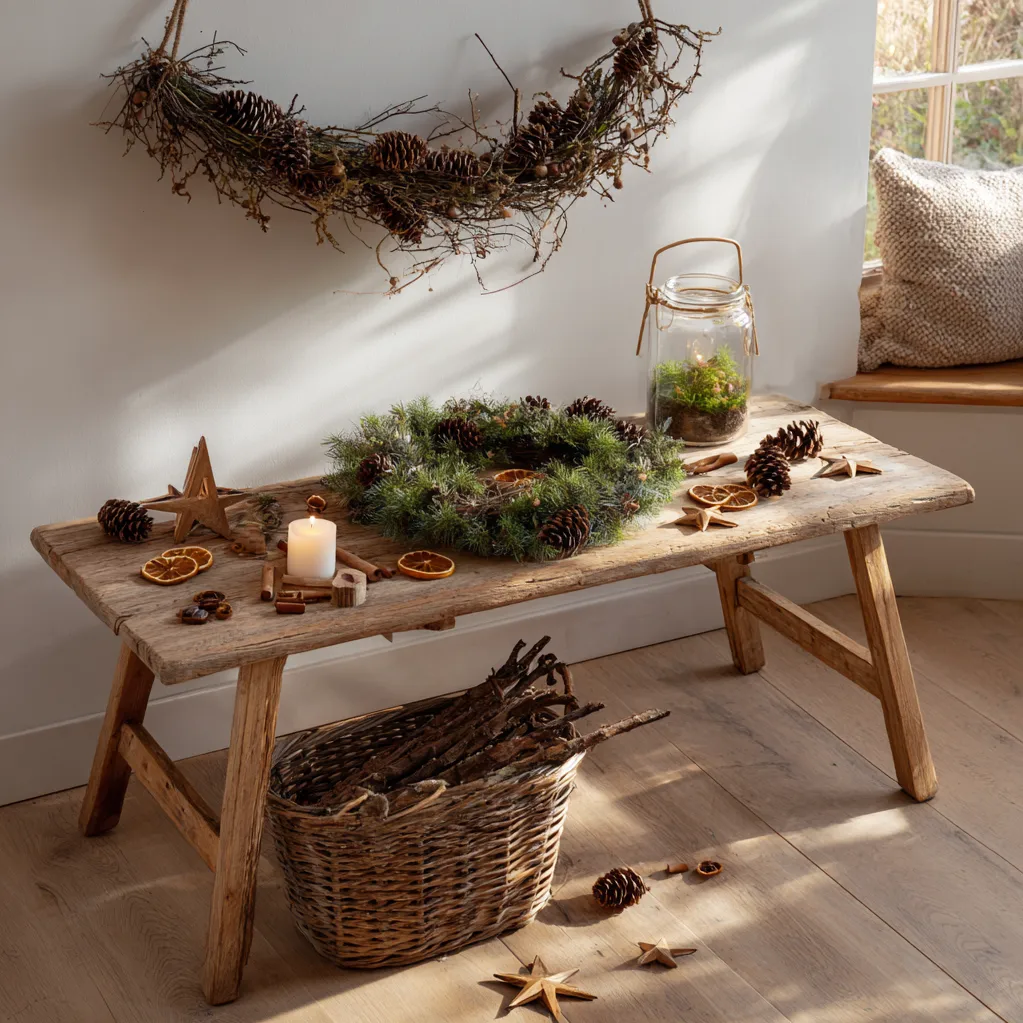 weihnachtsdekoration basteln natur