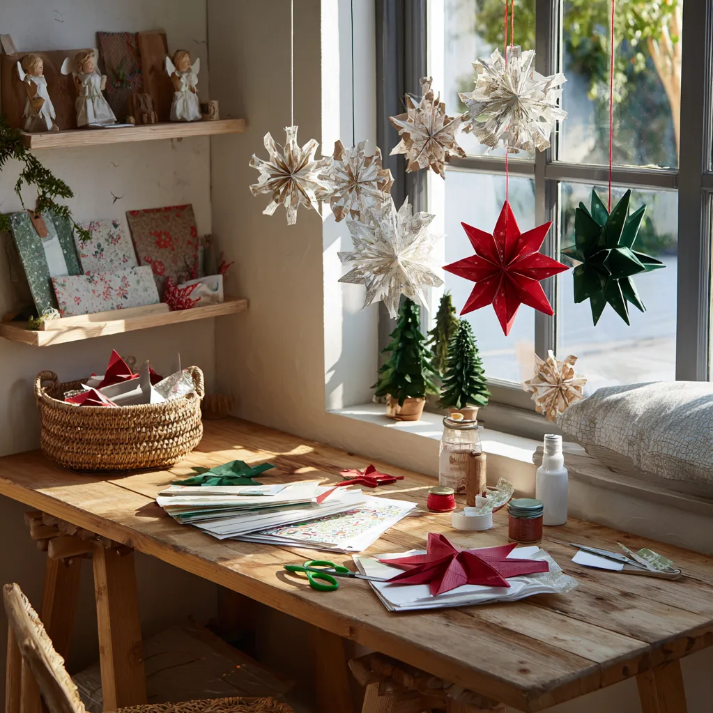 weihnachtsdekoration basteln papier