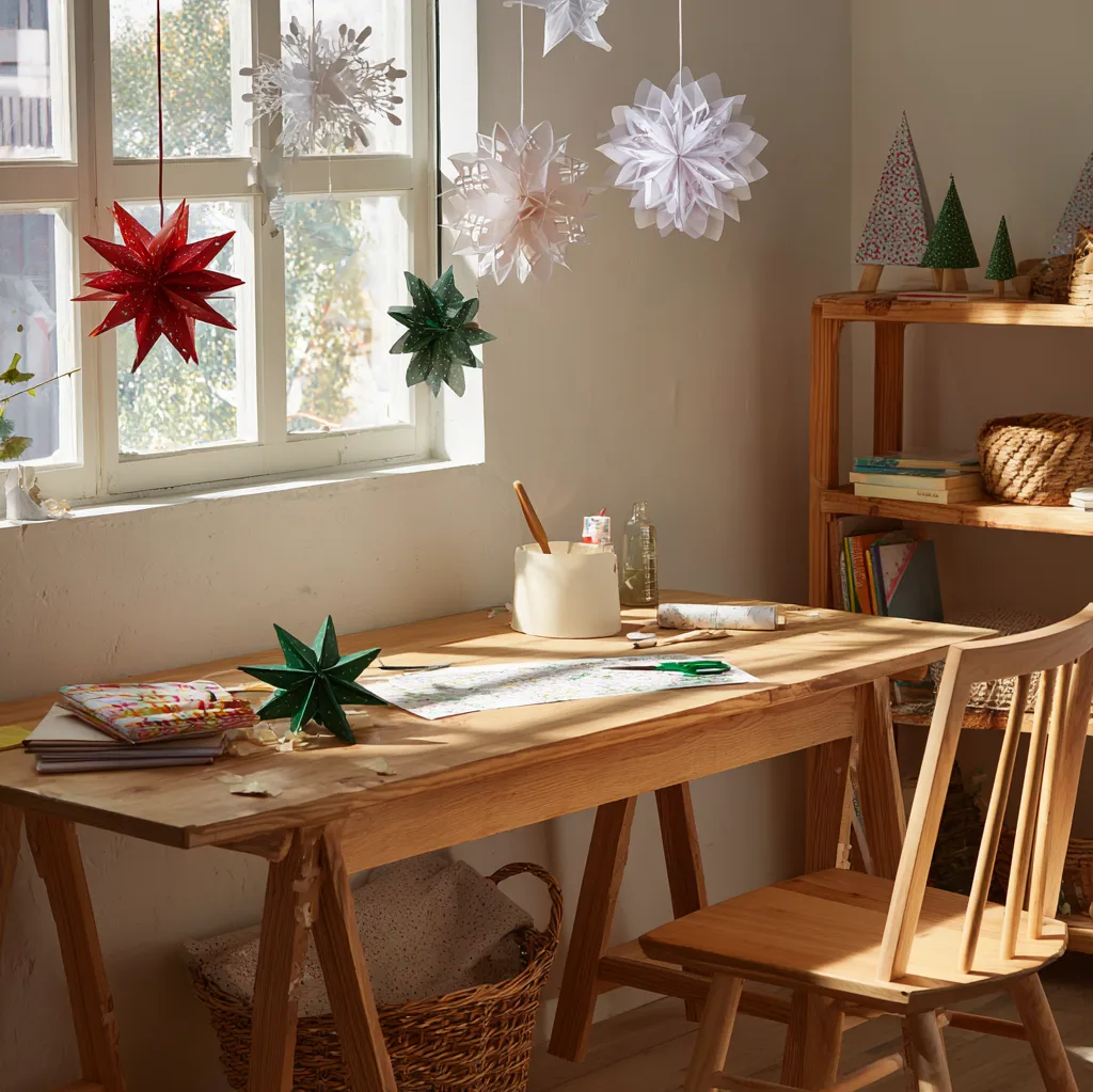 weihnachtsdekoration basteln papier