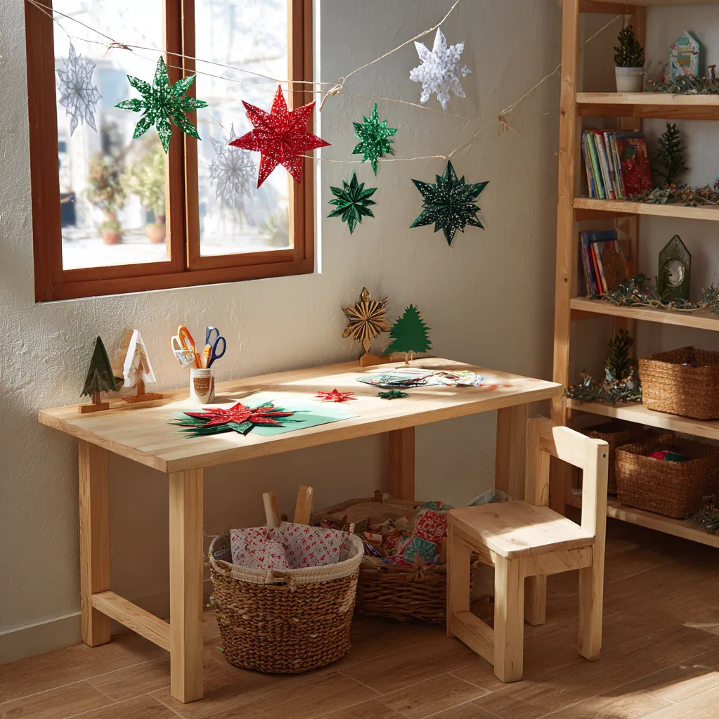 weihnachtsdekoration basteln papier