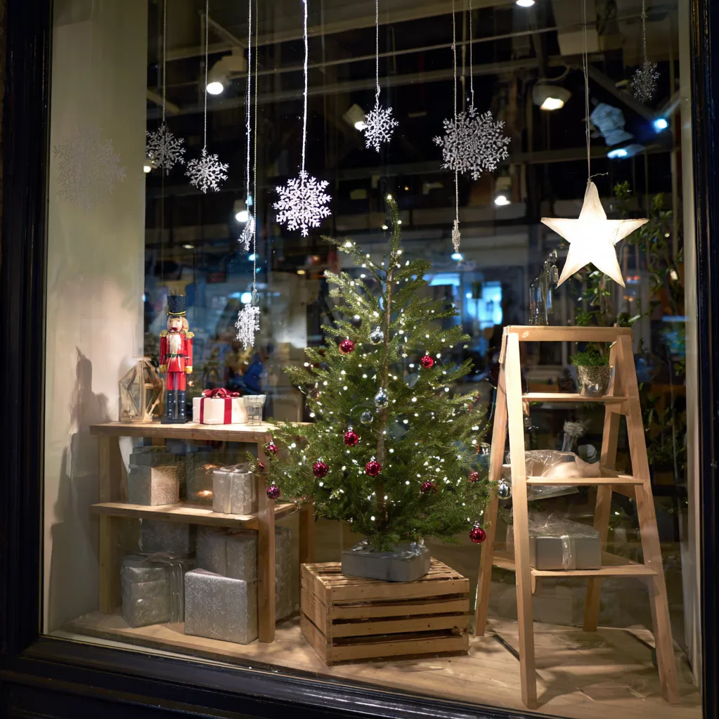 weihnachtsdekoration für schaufenster