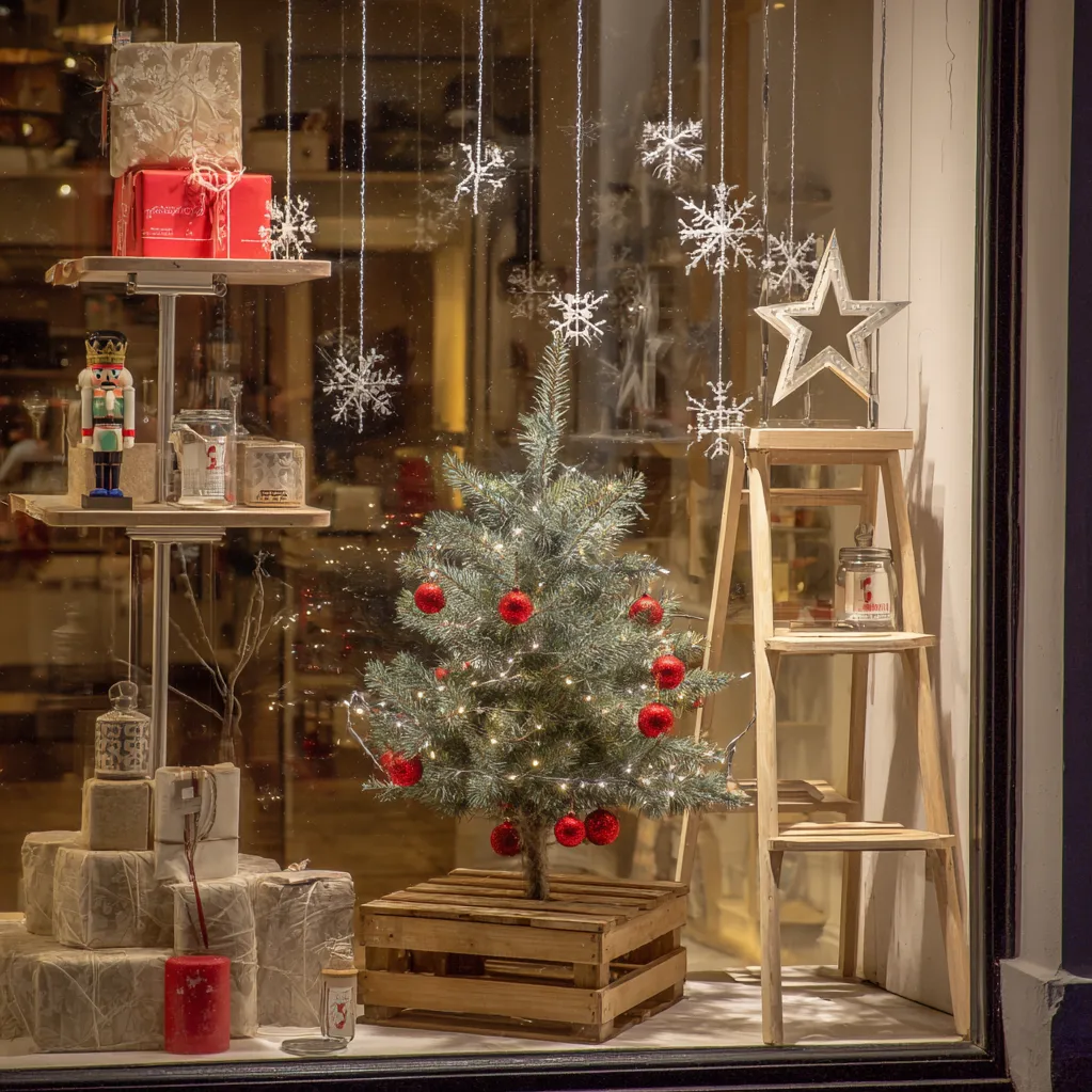 weihnachtsdekoration für schaufenster