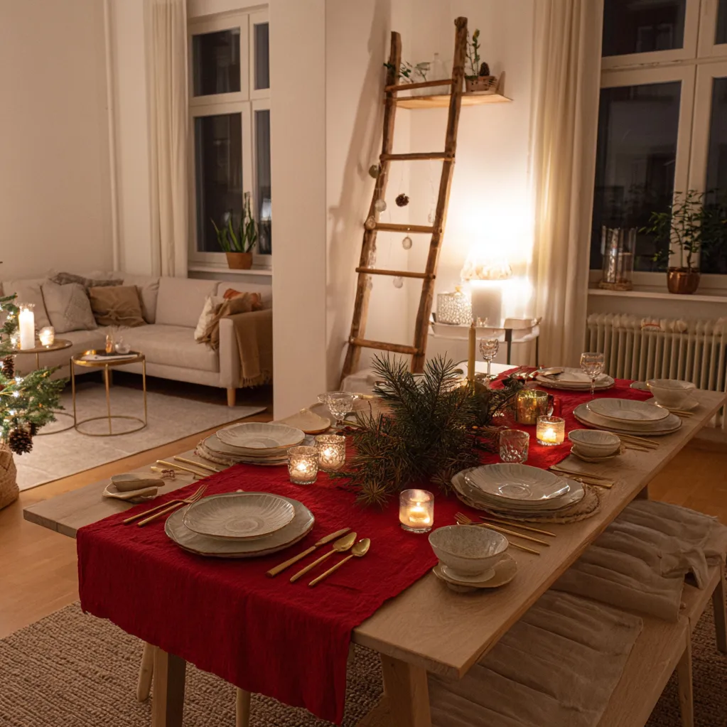 weihnachtsdekoration ideen tisch