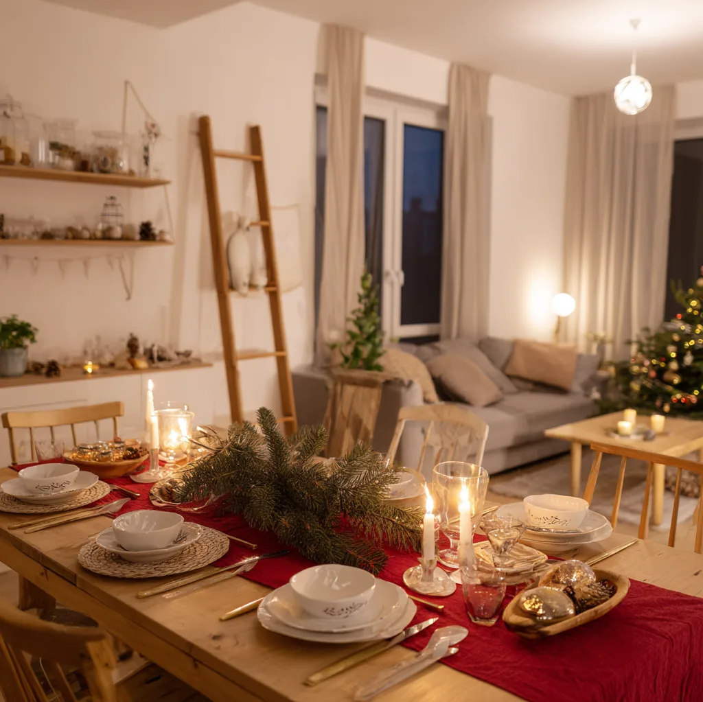 weihnachtsdekoration ideen tisch