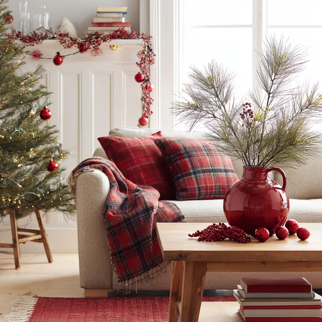 weihnachtsdekoration ideen wohnung rot