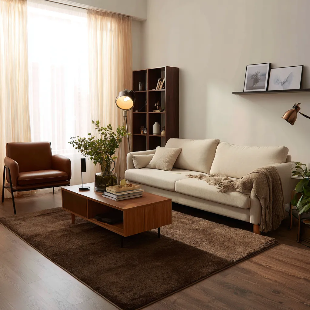 wohnzimmer ideen modern beige braun