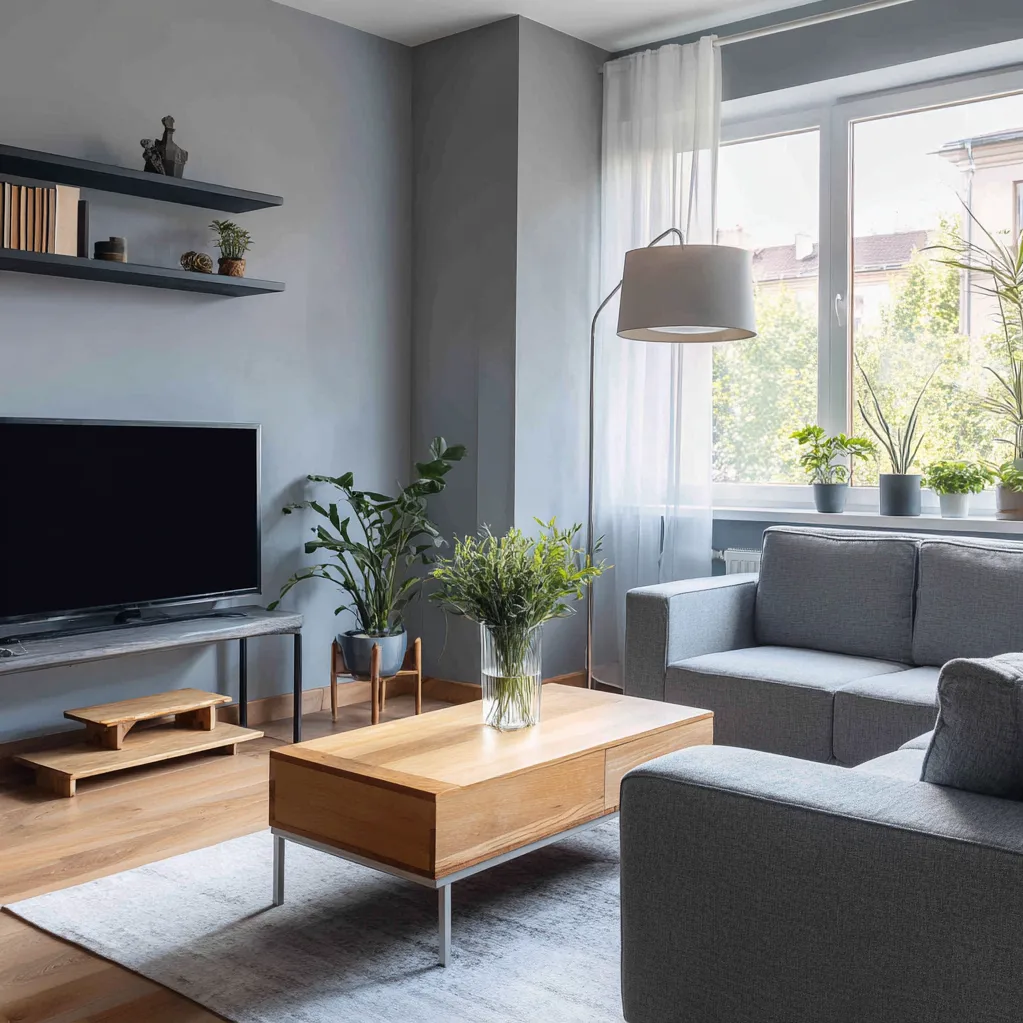 wohnzimmer ideen modern grau